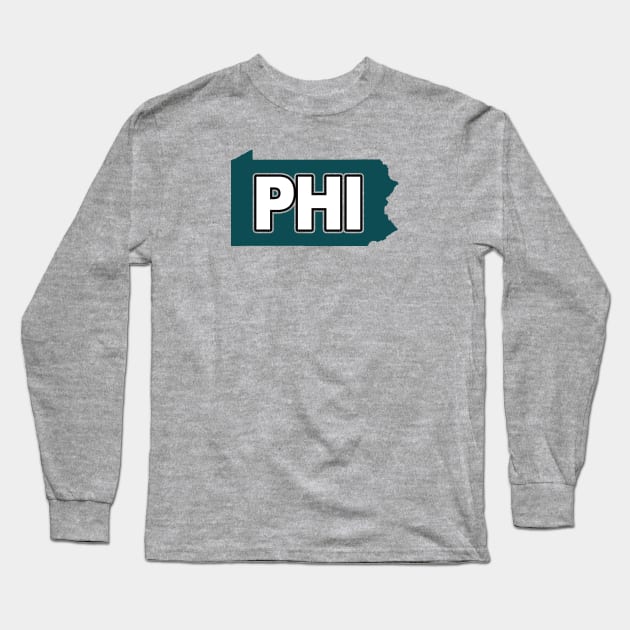 Pa Football Long Sleeve T-Shirt by Philly Drinkers